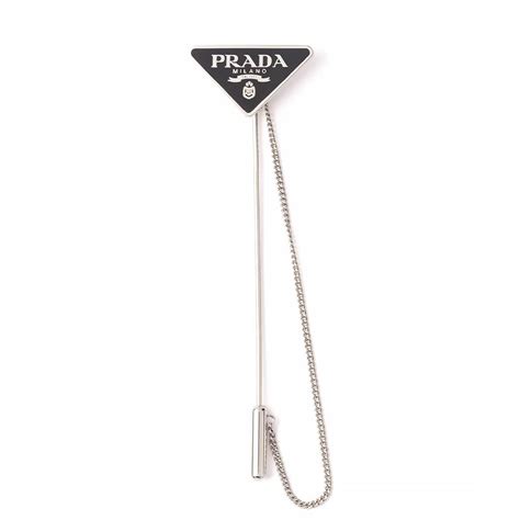 prada pin black|Prada symbole brooch.